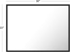 LOAAO 22"X30" Black Rectangle Bathroom Mirror Wall, Matte Black Aluminum Alloy - Image 6