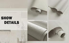 Dimoon 118''x15.7'' Cream Skin Peel and Stick Wallpaper Contact Paper Modern - Image 7