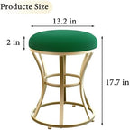 Vanity Chair, Small Velvet Vanity Stool & Ottoman Bench for Bathroom, Dorm - Image 3