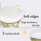 Vanity Chair, Small Velvet Vanity Stool & Ottoman Bench for Bathroom, Dorm - Image 6