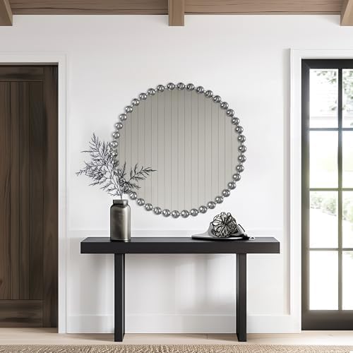 Madison Park Round Mirror, Metal Frame Circle Mirror 36 inch, Wall Art Decor - Image 9