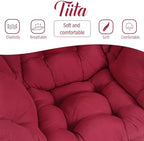 Tiita Lazy Chair for Adults, Comfy Reading Accent Chair, Red Single - Image 4