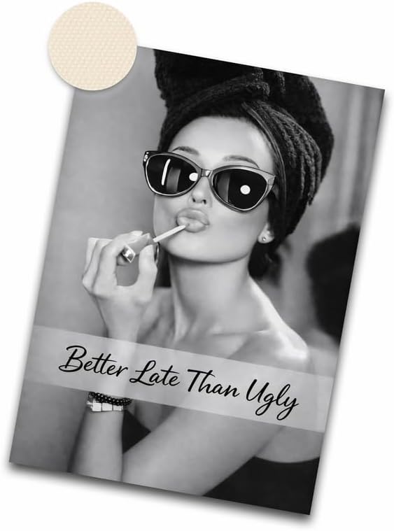 iHery Unframed 12x16 in Audrey Hepburn Vintage Makeup Canvas Print, Better Late by iHery