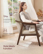 VASAGLE Accent Chair, PU Leather Armchair, Button Tufted, Thick Cushion - Image 5
