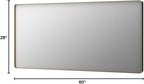 LOAAO 60”X28” Gold Bathroom Mirror, Rounded Rectangle Gold Frame Mirror - Image 9