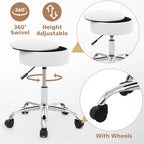 Adjustable Vanity Stool Storage Swivel Rolling Vanity Chair with Wheels - Image 7
