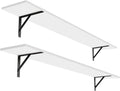 DINZI LVJ Long Wall Shelves, 55.1Inch Wall Mounted Shelves Set of 2, Extra by DINZILVJ