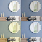 Madison Park Round Mirror, Metal Frame Circle Mirror 27 inch, Wall Art Decor - Image 6
