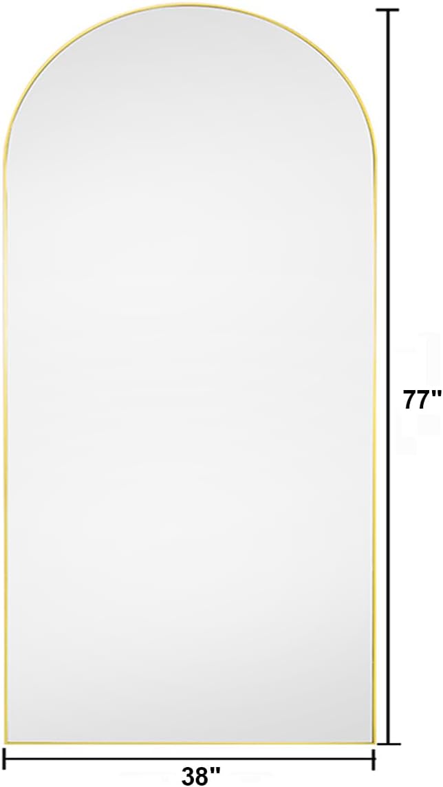 Floor Mirror, Oversized Full Length Mirror, Arched Mirror, Large Standing Mirror - Image 2