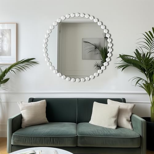 Madison Park Round Mirror, Metal Frame Circle Mirror 36 inch, Wall Art Decor - Image 8