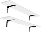 DINZI LVJ Long Wall Shelves, 47.3Inch Wall Mounted Shelves Set of 2, Extra by DINZILVJ