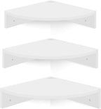Homode Floating Corner Shelves, 12 Inch Deep Hanging Corner Display Shelf by Homode