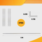 OUZUGIE 8-Pack 57 Inches, WPC Slat Wall Panel Trim, Corner Guard - Image 2