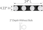 Design House Vanity Lights, 4 Linear Lights, Horizontal or Vertical Use - Image 5