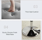 Gitrah Grey Vanity Stool Chair Swivel Adjustable Comfortable Makeup Stool - Image 7