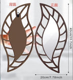 Roowest 2 Pcs Decorative Mirror Wall Decor Leaf Teardrop Mirror Wall Mounted - Image 7
