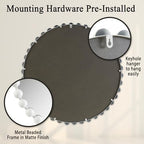 Madison Park Round Mirror, Metal Frame Circle Mirror 36 inch, Wall Art Decor - Image 3