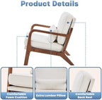 DUMOS Mid Century Accent Chairs Set of 2, 16'' Seat Height Lounge Chair - Image 4