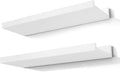 White Floating Shelves for Wall Decor, Wall Mounted Wood Storage Shelf for by Unknown