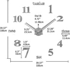 VANGOLD Large DIY Wall Clock Modern 3D Wall Clock - Image 4