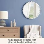 Madison Park Round Mirror, Metal Frame Circle Mirror 27 inch, Wall Art Decor - Image 2