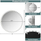 Madison Park Round Mirror, Metal Frame Circle Mirror 36 inch, Wall Art Decor - Image 7
