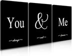 GUBIYU Set of 3 Framed Farmhouse You and Me Wall Art by GUBIYU