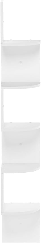Furinno Rossi 5-Tier Wall Mount Floating Radial Corner Shelf - Image 4