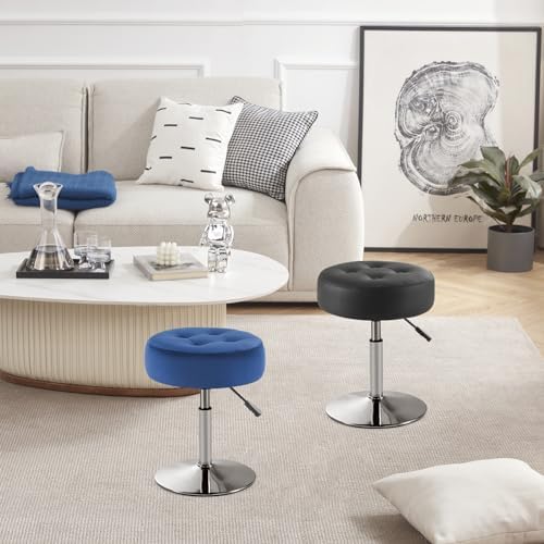Gitrah Black Vanity Stool Chair Swivel Adjustable Comfortable Makeup Stool - Image 7