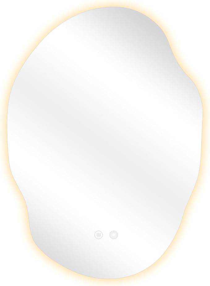 LED Bathroom Mirror with Lights, 25x35 in Asymmetrical Led Bathroom Mirror - Image 8
