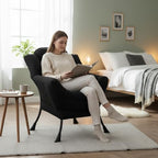Welnow Lazy Chair for Adults，Modern Reading Accent Chair,Black Single - Image 2