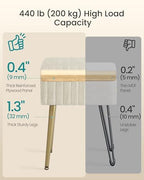 SONGMICS Vanity Stool Chair with Storage, Metal Legs, Max. Load 440 lb - Image 6