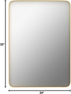 VooBang Bathroom Mirror 24x32 inch, Modern Round Corner Bathroom Vanity Mirror - Image 10