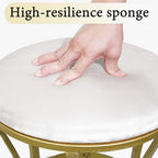 Vanity Chair, Small Velvet Vanity Stool & Ottoman Bench for Bathroom, Dorm - Image 4