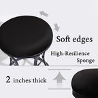 Vanity Chair, Small Velvet Vanity Stool & Ottoman Bench for Bathroom, Dorm - Image 4