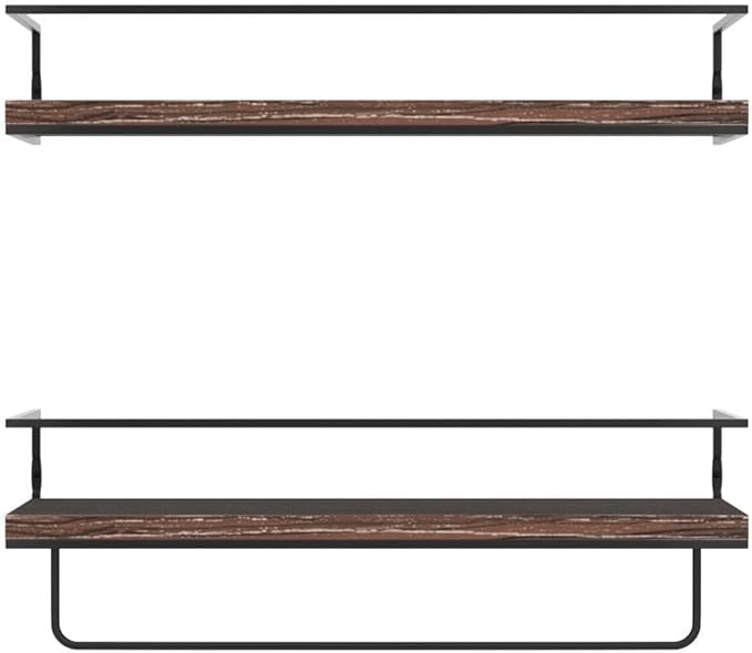 Shario Rustic Wood Floating Shelves - Image 5