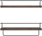 Shario Rustic Wood Floating Shelves - Image 5