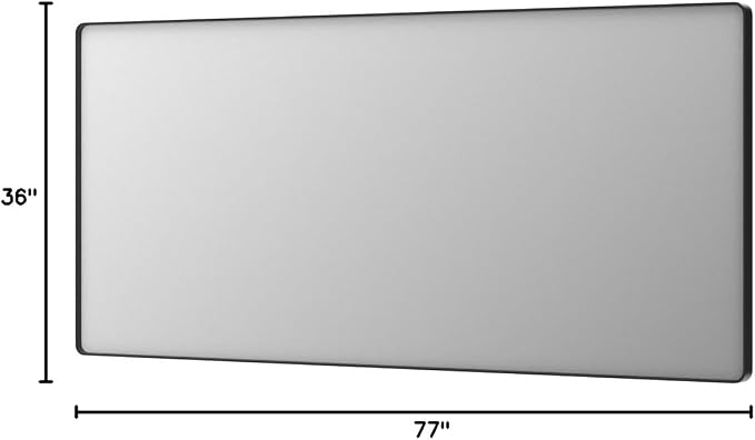 LOAAO 77X36 Inch Black Metal Framed Bathroom Mirror - Image 9