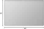 LOAAO 40x32 Inch White Metal Framed Bathroom Mirror - Image 9