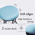 Vanity Chair, Small Velvet Vanity Stool & Ottoman Bench for Bathroom, Dorm - Image 4