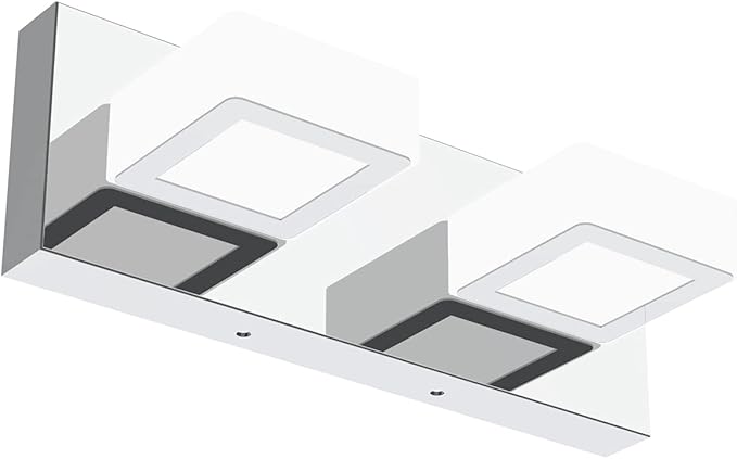 Ralbay Modern LED Vanity Light 2 Light Acrylic Stainless Steel by RalbayLighting