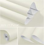 Dimoon 394''x17.7'' White Peel and Stick Wallpaper Contact Paper Modern Self - Image 2