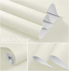 Dimoon 118''x17.7'' White Peel and Stick Wallpaper Contact Paper Modern Self - Image 2