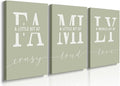 GUBIYU Farmhouse Family Wall Art Set of 3, Home Love Framed Canvas Prints by GUBIYU