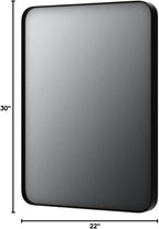 LOAAO Black Metal Framed Bathroom Mirror - Image 7