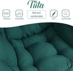 Tiita Lazy Chair, Green Modern Large Accent Armchair, Comfy Leisure Sofa Reading Chair for Bedroom, Living Room, Dorm Rooms, Garden and Courtyard, Green - Image 4