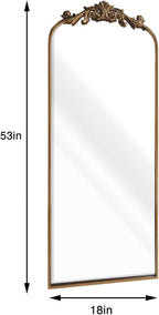 HQiJun Full Length Wall Mirror Decorative Full Body Mirrors Traditional Antique - Image 4