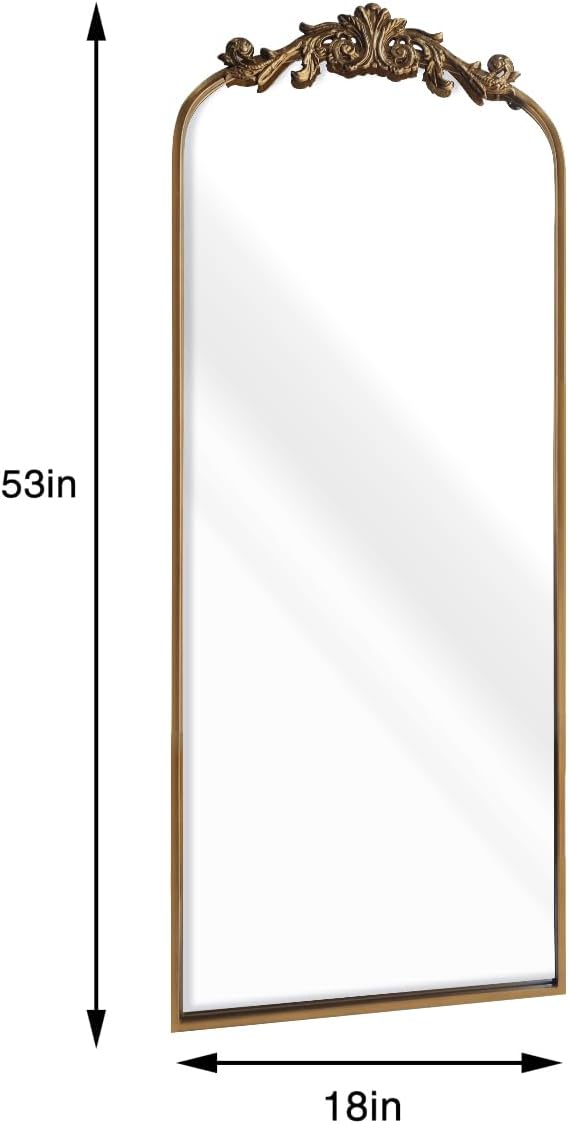 HQiJun Full Length Wall Mirror Decorative Full Body Mirrors Traditional Antique - Image 4