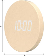Minimalist LED Digital Wall Clock – USB Powered | Beige Lenin Style | 12/24 Hour - Image 8