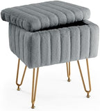 DUMOS Vanity Stool Chair, Ottoman with Storage for Living Room, Bedroom by DumosLifestyle